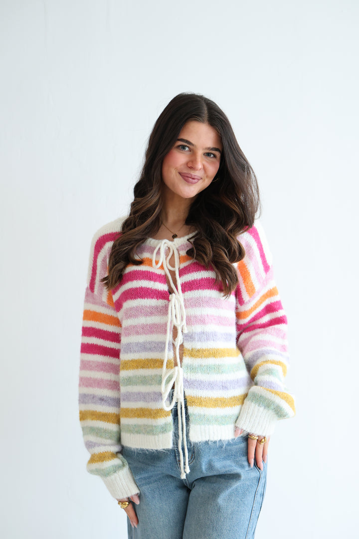 Rainbow Stripe Cardigan