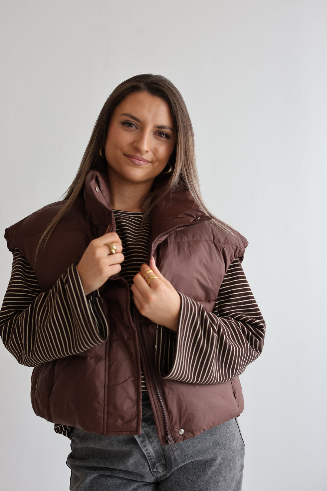 Brown Puffer Gilet