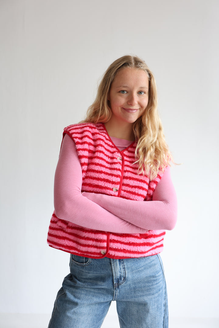Striped Teddy Vest