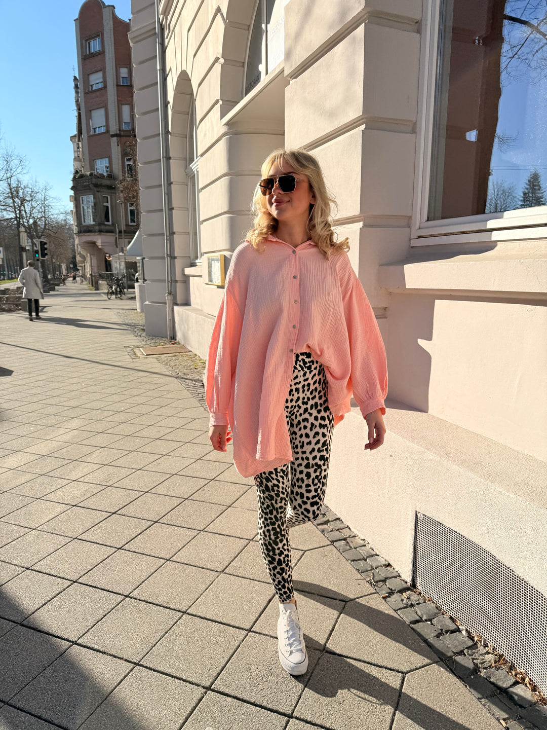 High Waist Leggings mit Leopardenprint (T2401)