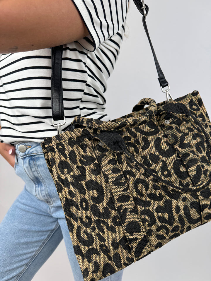 Tote Bag mit Leoprint Elena