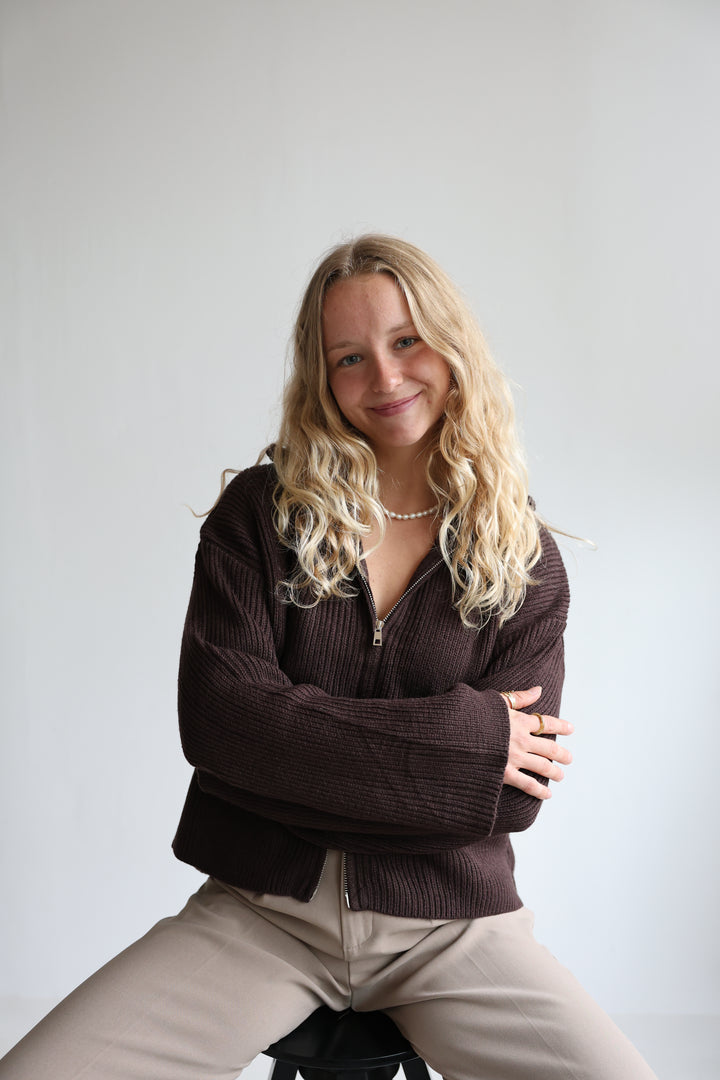 Soft Glow Zip Cardigan