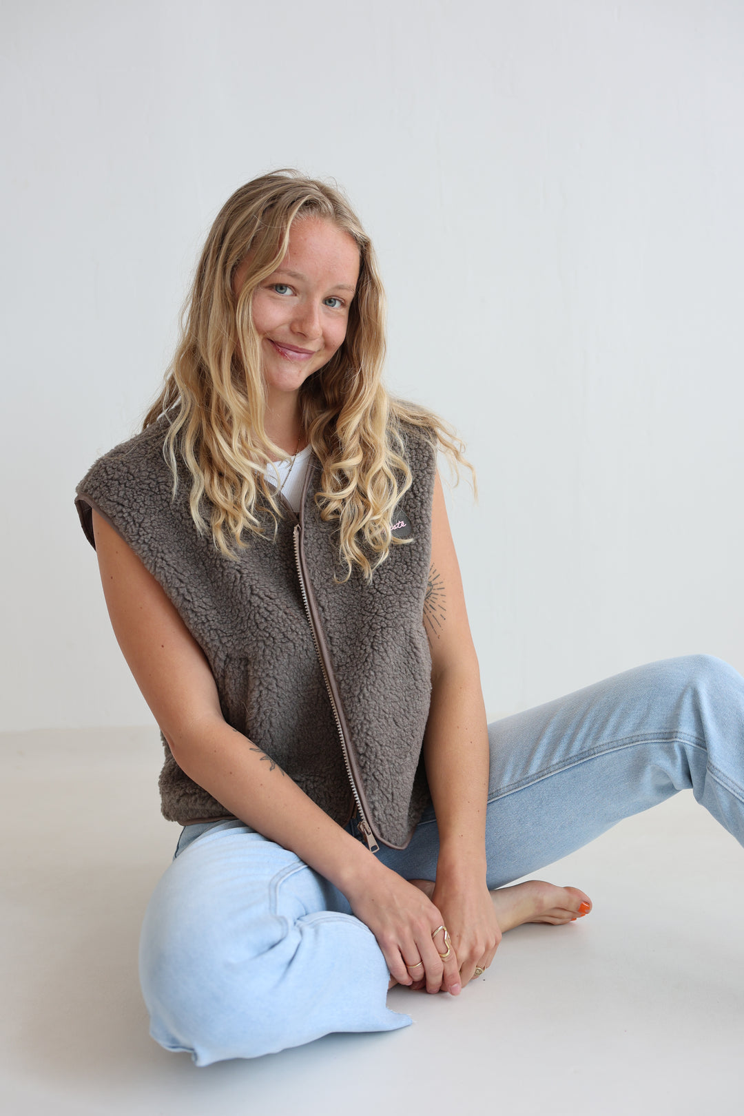 Teddy Zip Vest Namaste