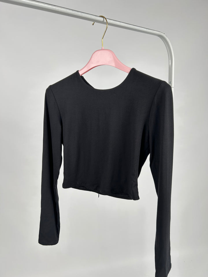 CROPPED LONGSLEEVE SIMPLY SEAMLESS SCHWARZ ( B-WARE)