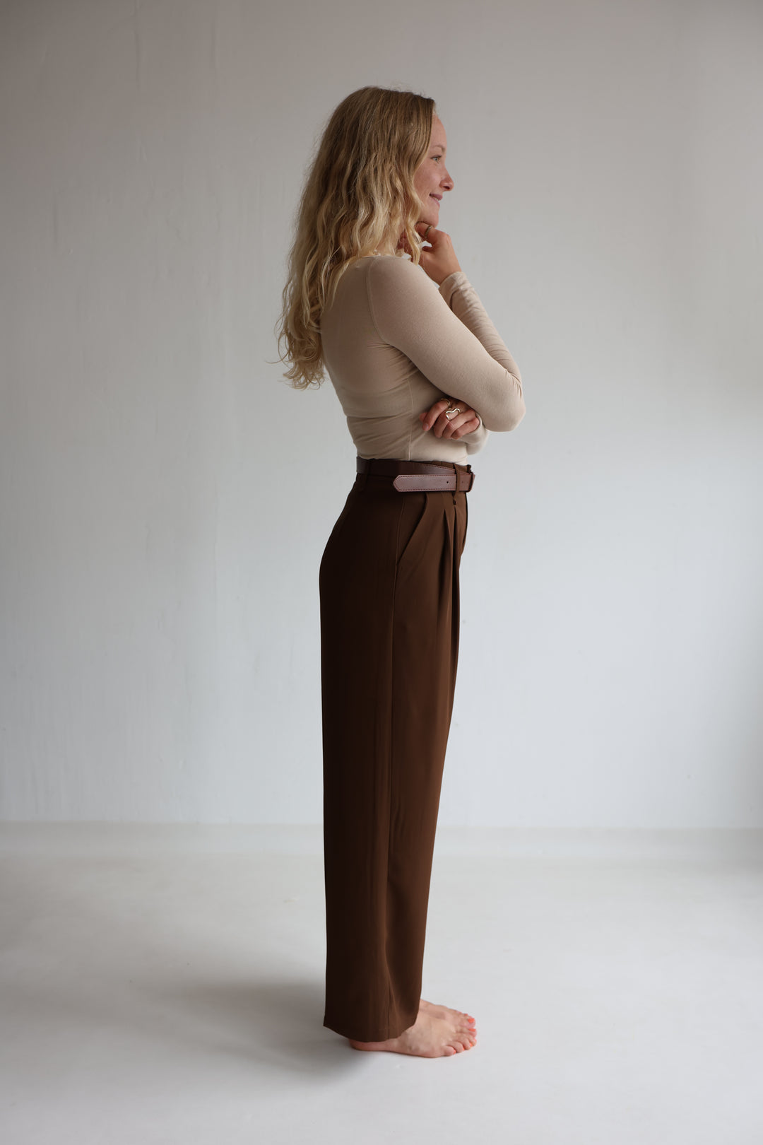 Bundfaltenhose mit Gürtel Anna