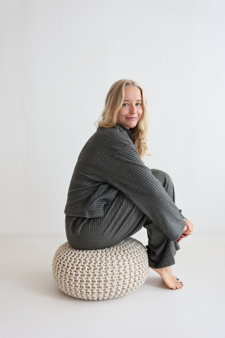 Marlow Stripe Zip Sweater