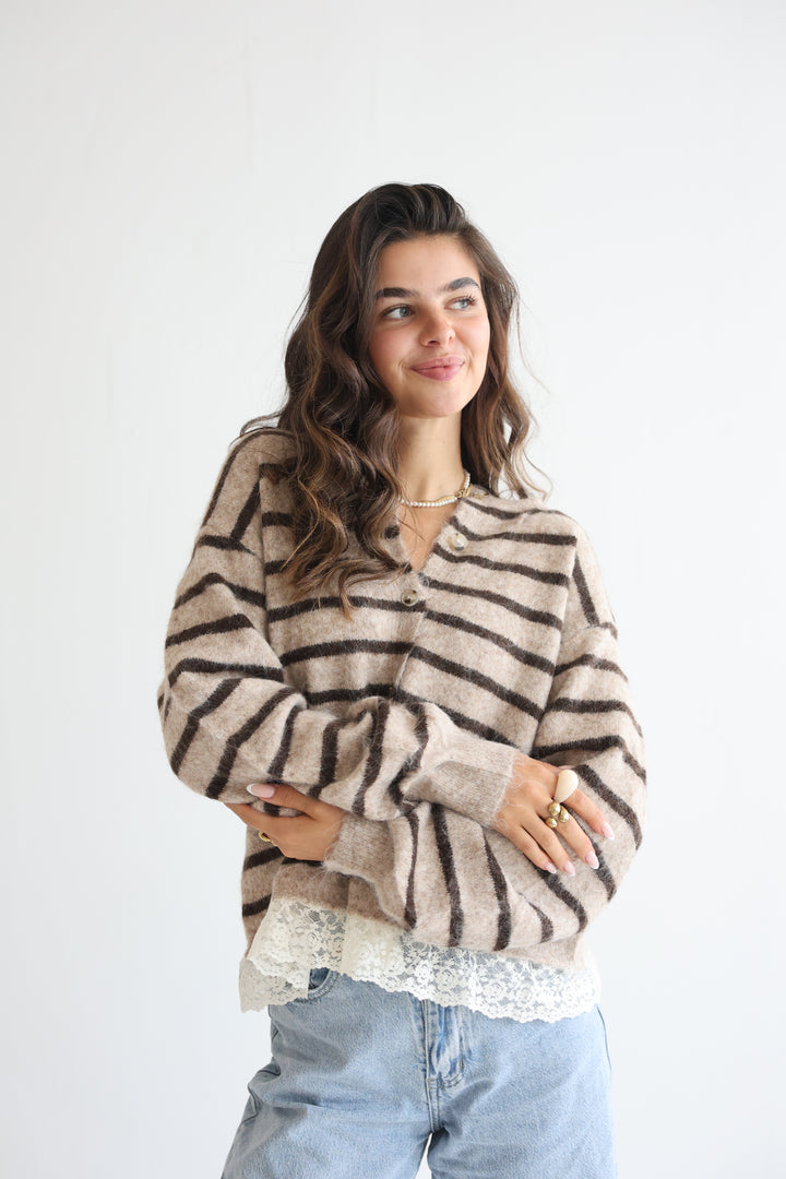 Lace &amp; Lines Cardigan