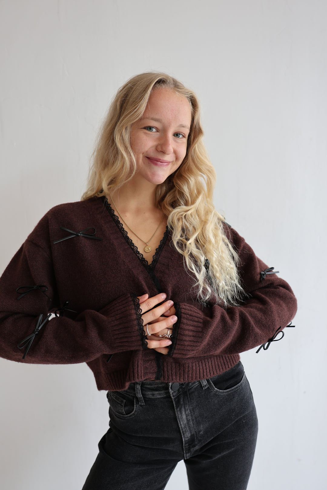 Cardigan Black Bows