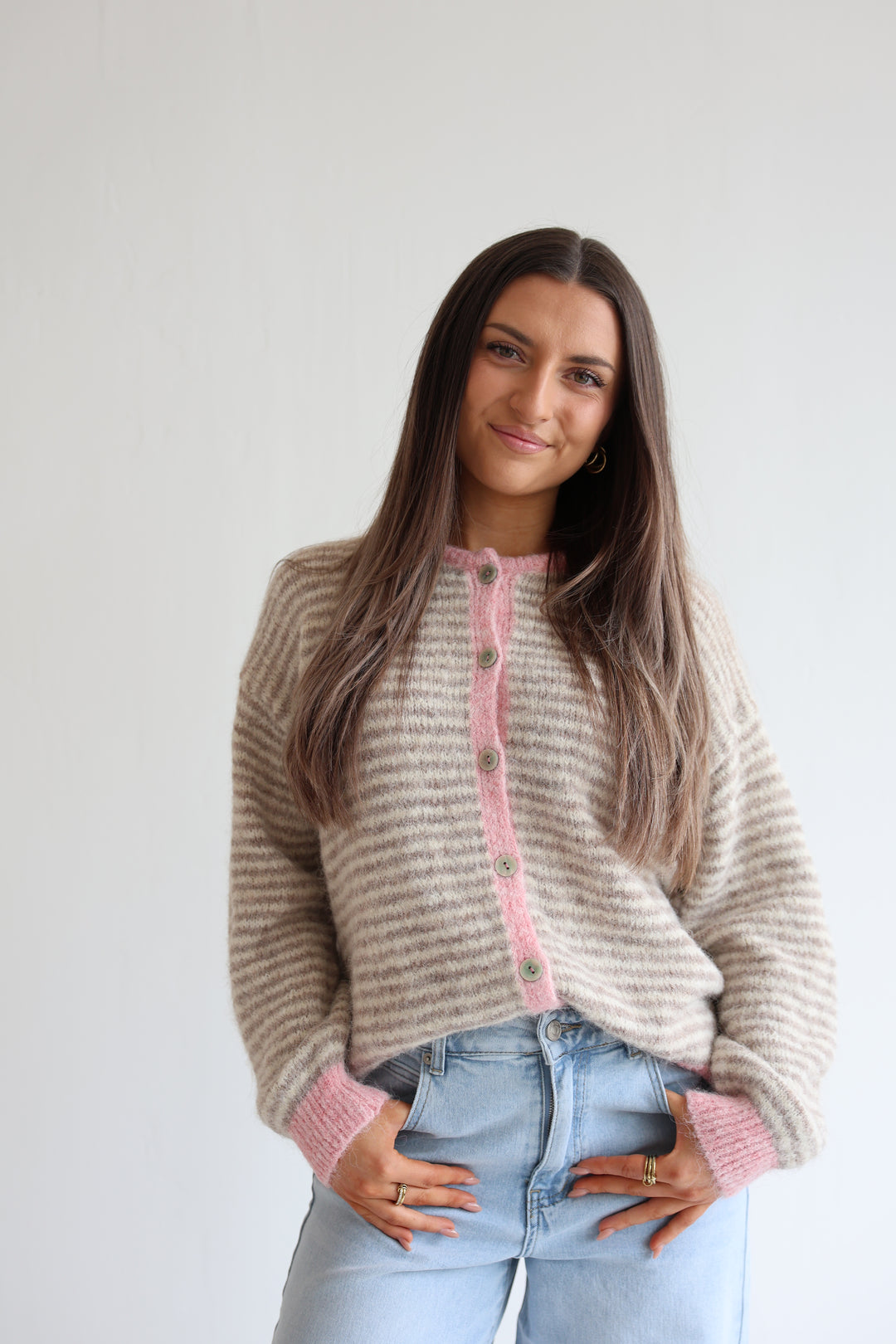 Gestreifter Cardigan Moodline Knit