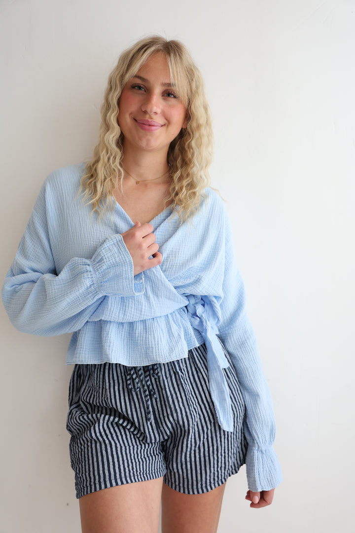 Wickelbluse aus Musselin Melly