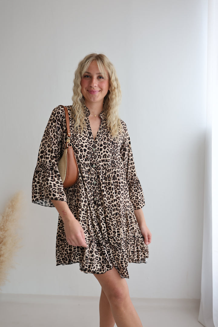 Tunikakleid mit Leoprint Mary