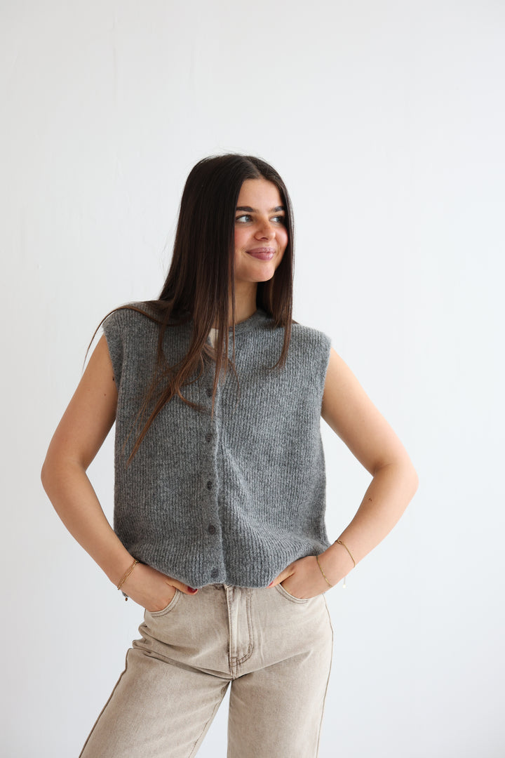 Einfarbige Weste Jolina