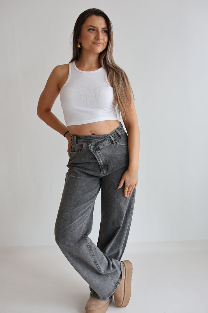 Asymmetrische Straight Fit Jeans Daria