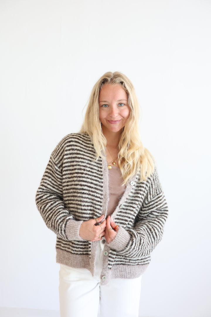 Gestreifter Cardigan Moodline Knit