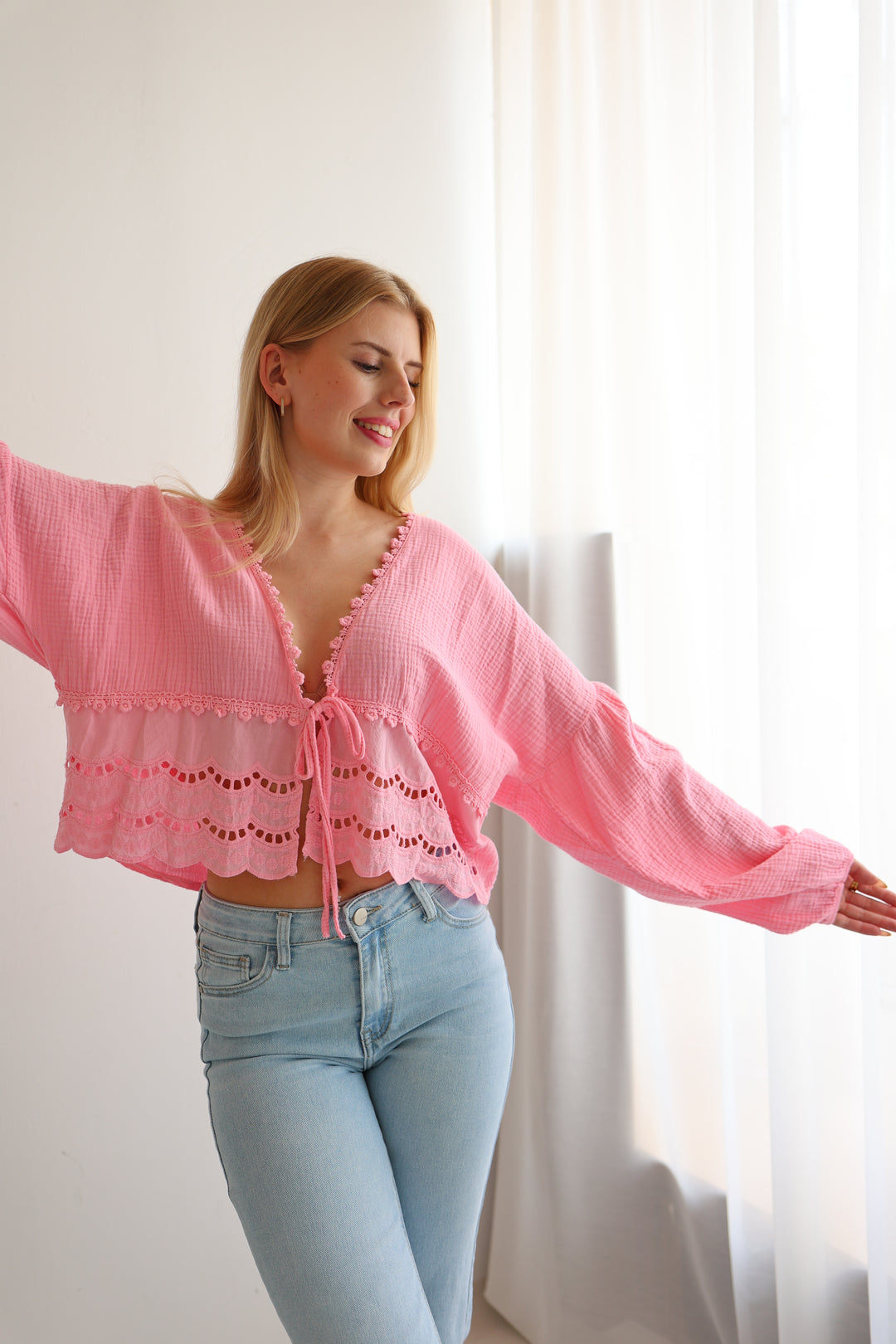 Musselinbluse Sweet Ruffles