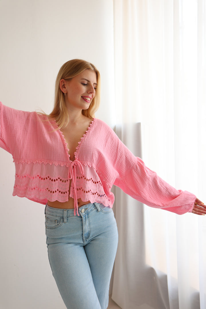 Musselinbluse Sweet Ruffles