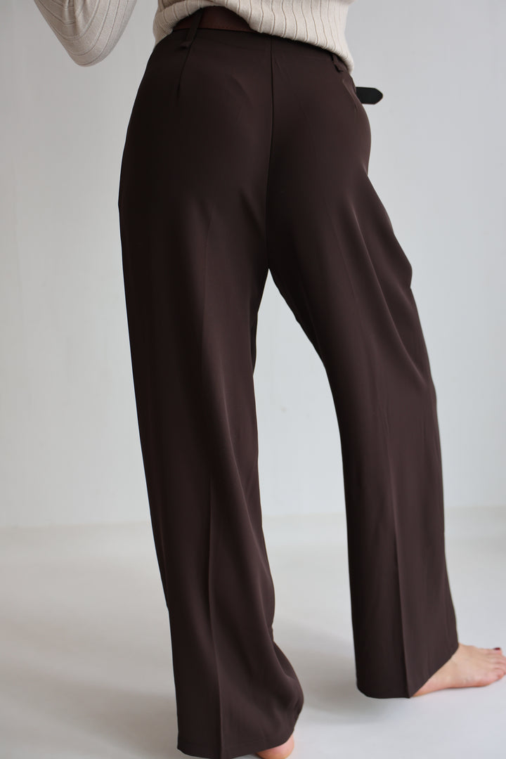 Bundfaltenhose mit Gürtel Anna (23091)