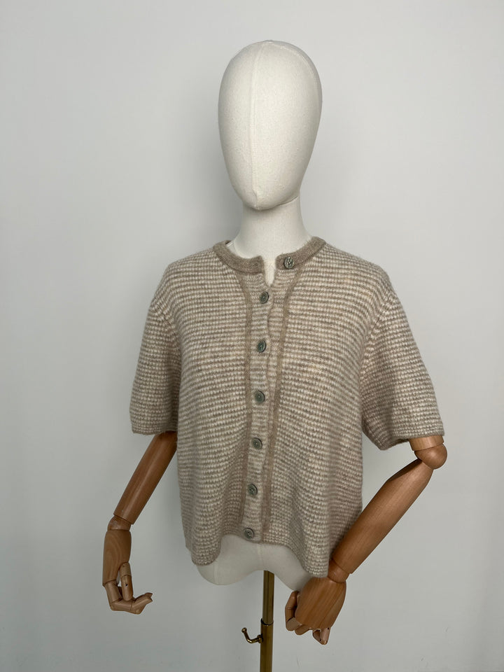 LITTLE FRENCH STRIPE CARDIGAN VANILLA (B-WARE)