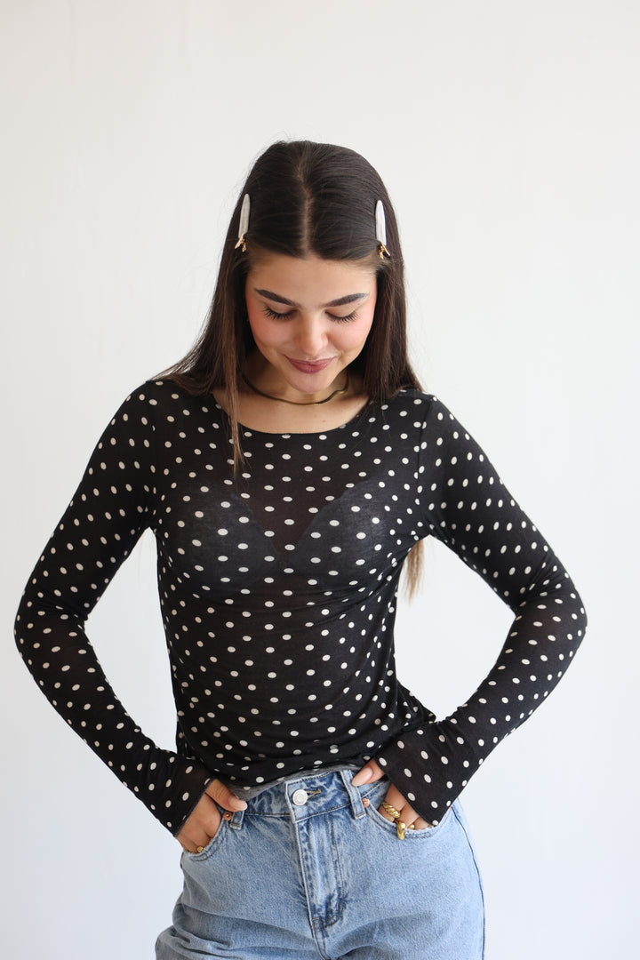 Polka Dots Cashmere Longsleeve