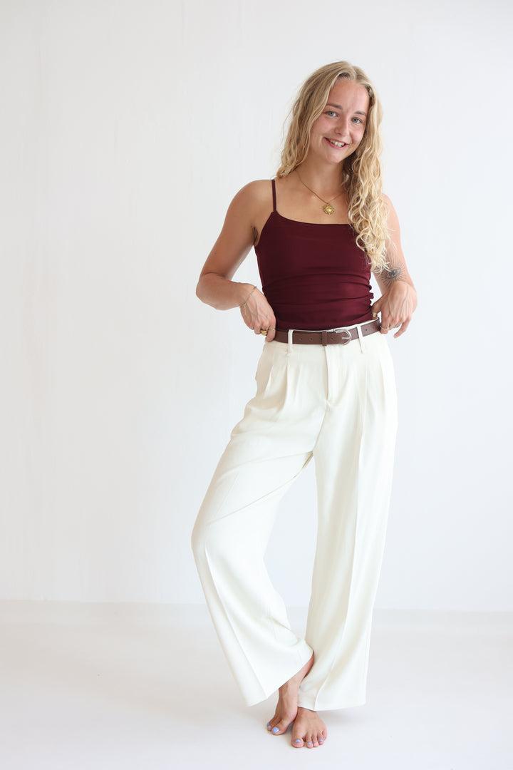 Bundfaltenhose mit Gürtel Anna