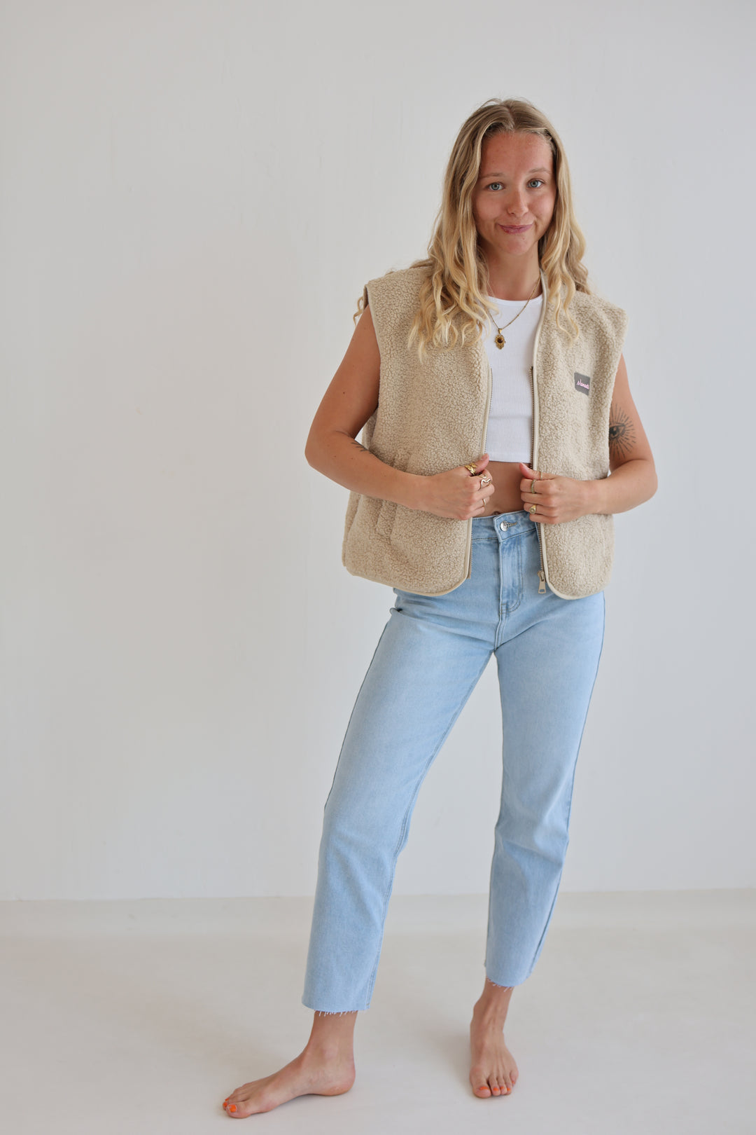 Teddy Zip Vest Namaste