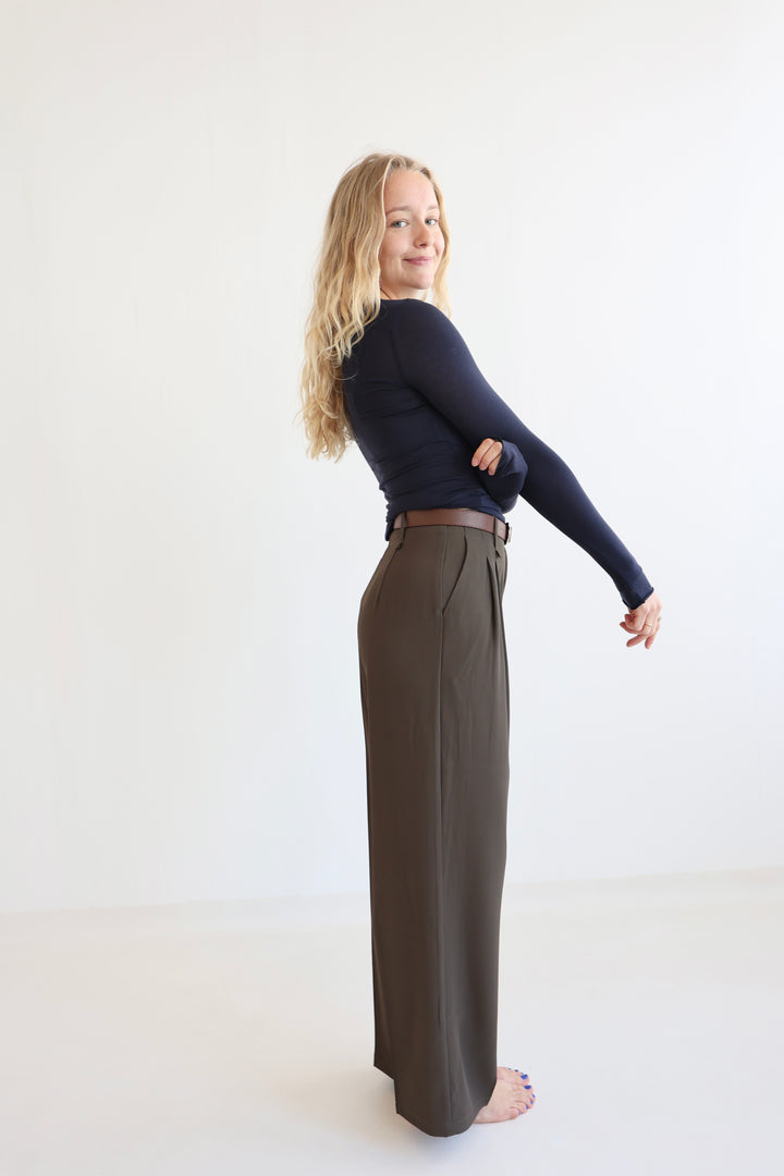 Bundfaltenhose mit Gürtel Anna
