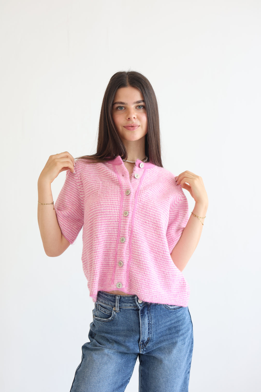 Little French Stripe Cardigan