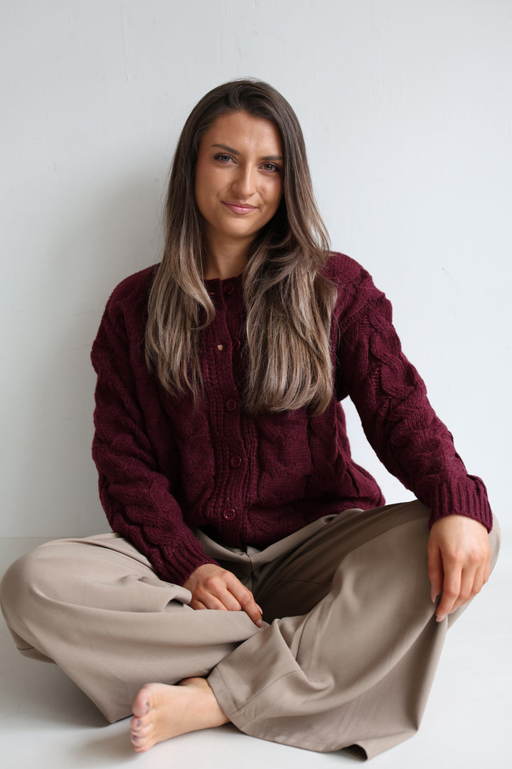 Luna Cable Knit Cardigan