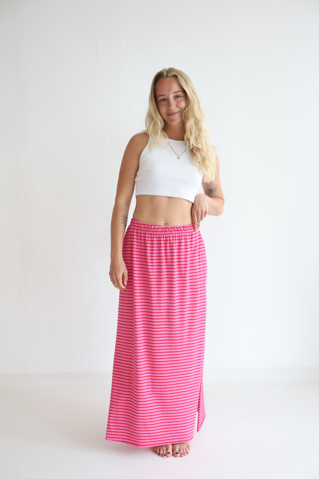 Striped Sweat Skirt
