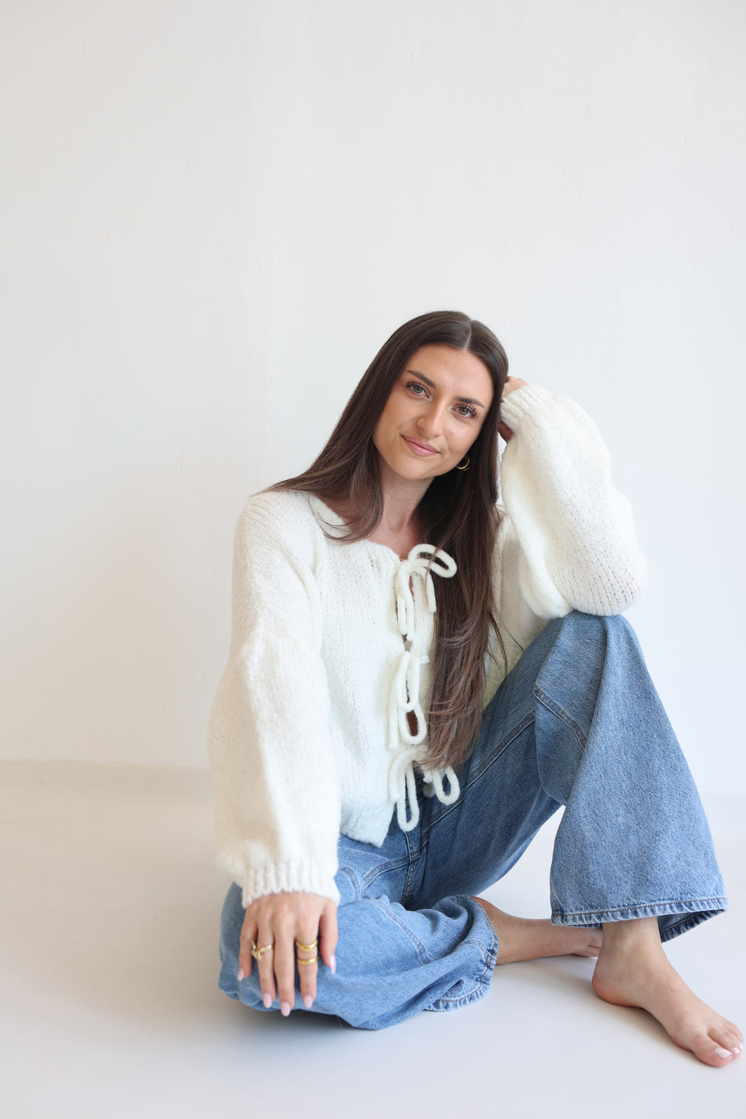 Langarm Cardigan mit Schleifen Lilly
