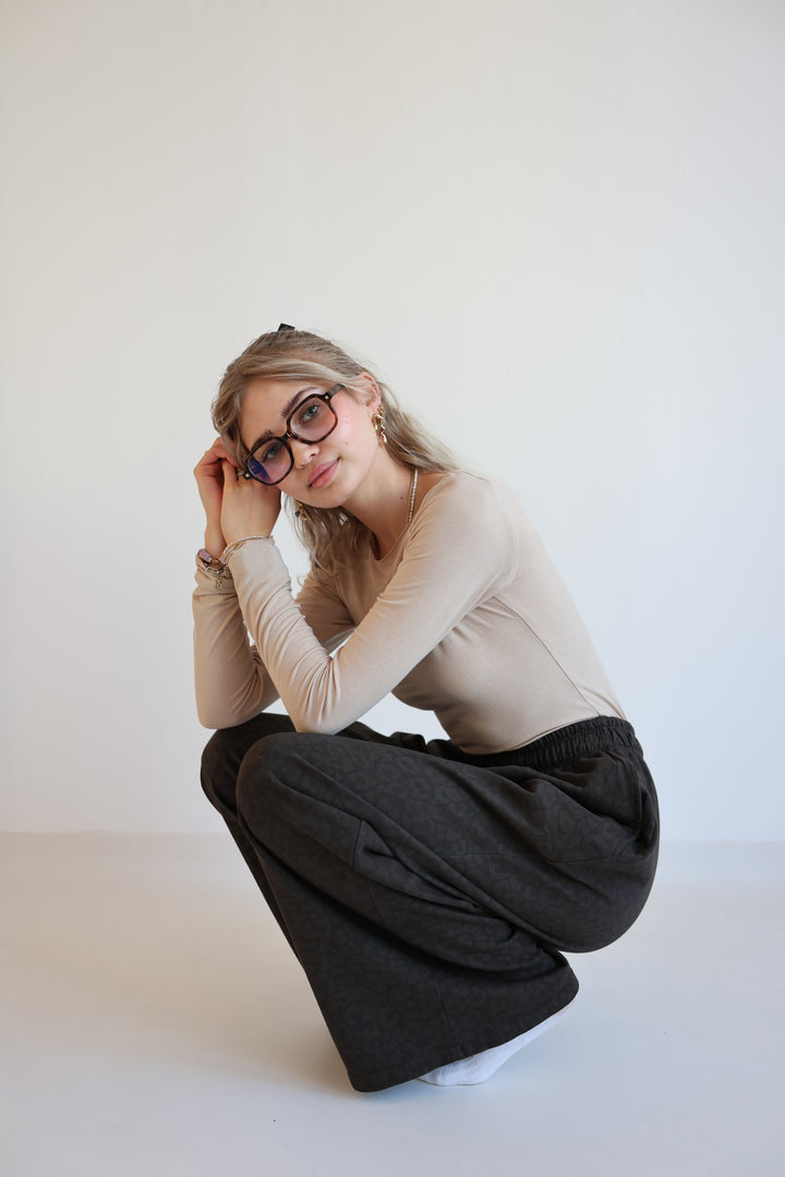 Jersey Jogger Pants mit Leoprint Nuna