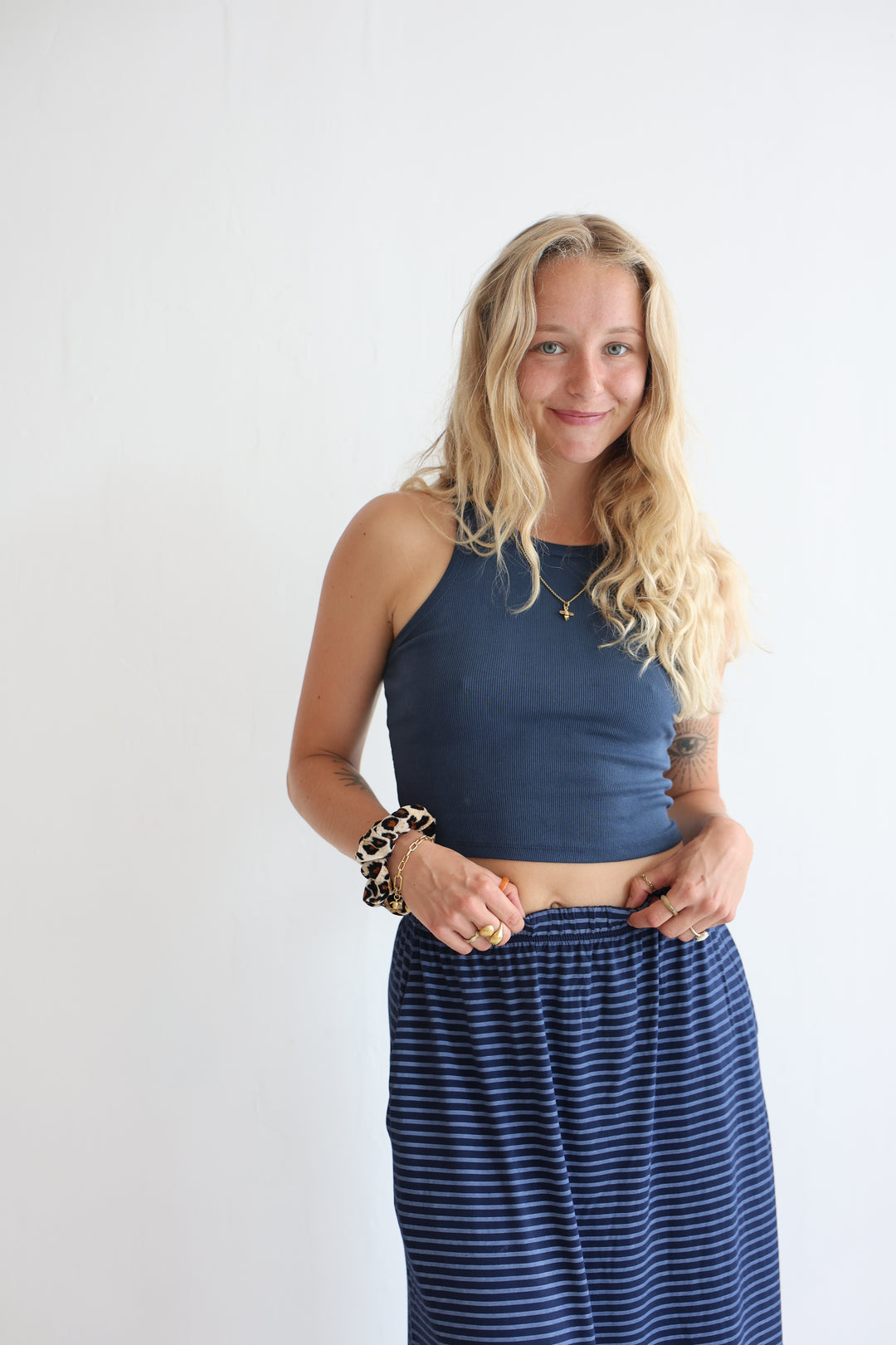 Striped Sweat Skirt