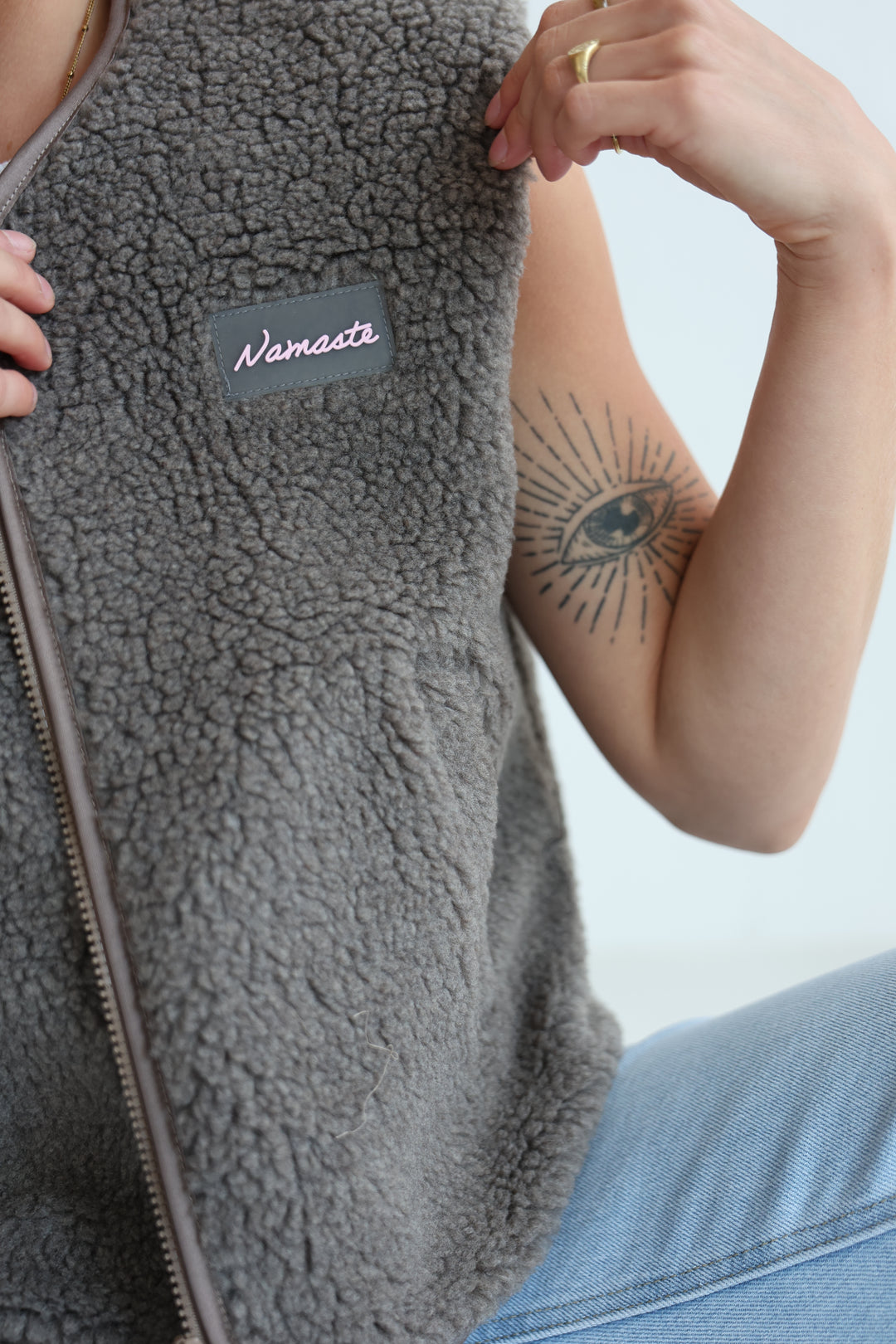 Teddy Zip Vest Namaste