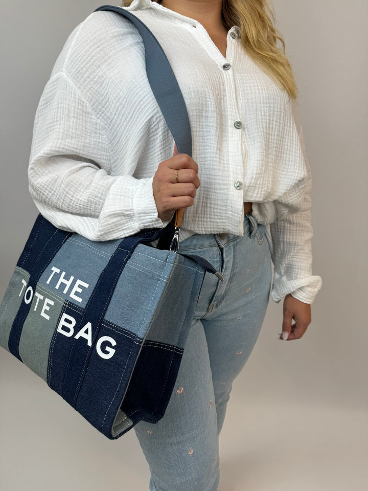 Tote Bag im Denimlook