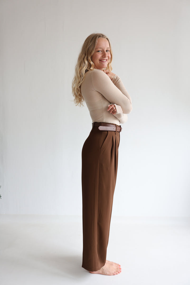Bundfaltenhose mit Gürtel Anna