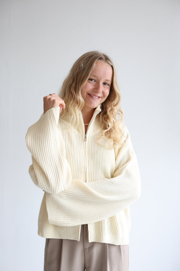 Soft Glow Zip Cardigan