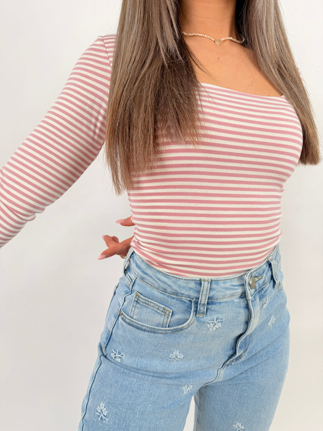 Cropped Longsleeve Simply Seamless Stripes
