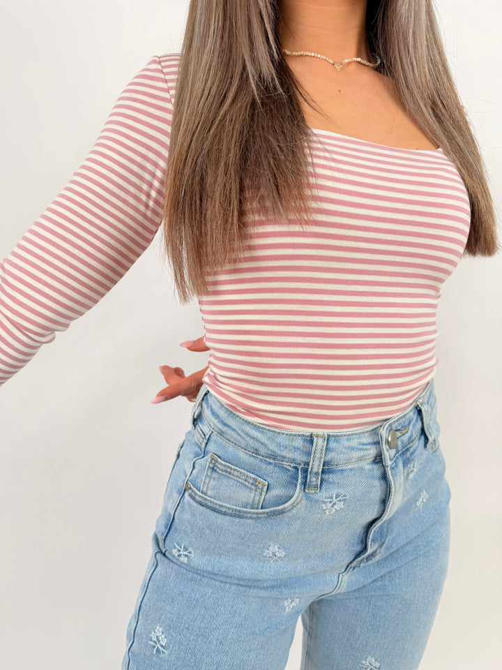 Cropped Longsleeve Simply Seamless Stripes