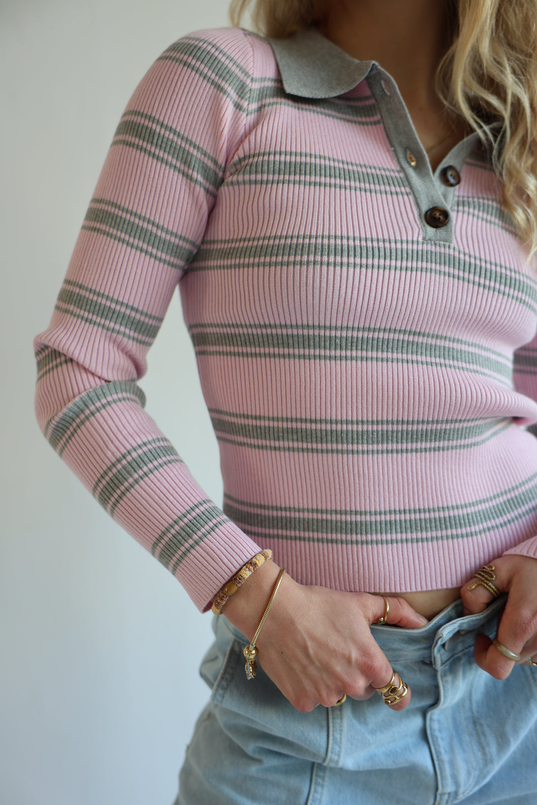 Ripped Polo Longsleeve Nele