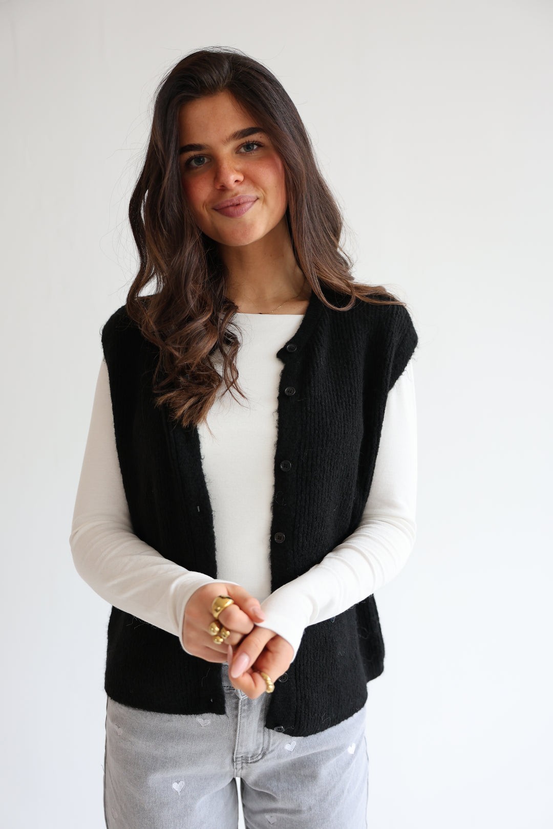 Einfarbige Weste Jolina