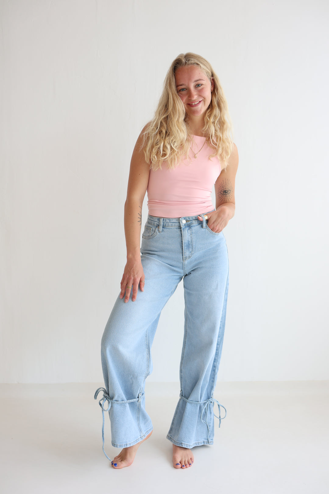 High Waist Ankle Jeans