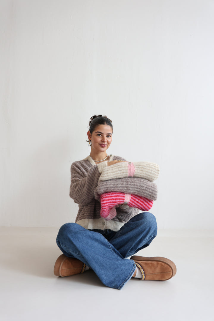 Gestreifter Cardigan Moodline Knit