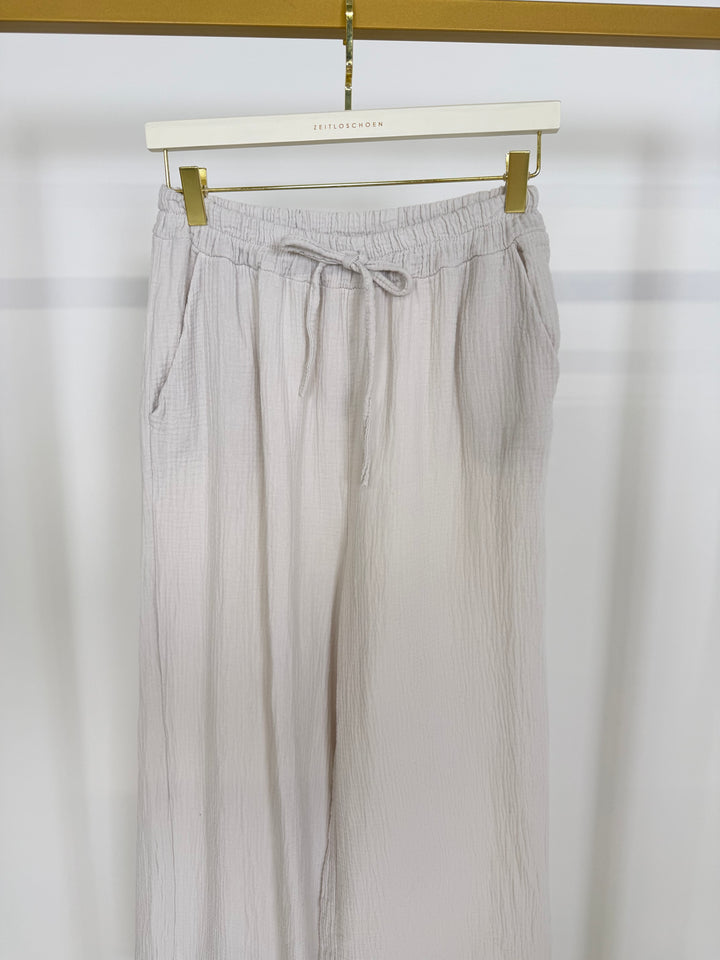 LANGE MUSSELINHOSE CASUAL BEIGE (B-WARE)