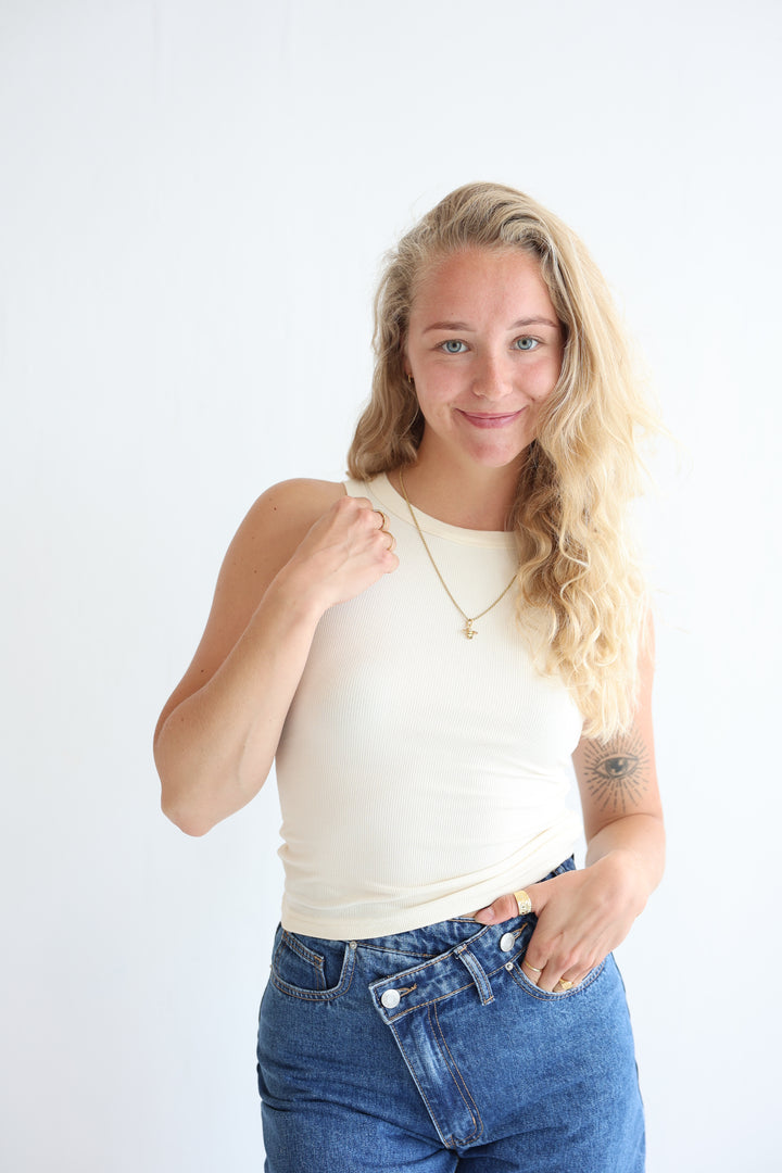 Slim Fit Ribbed Tanktop