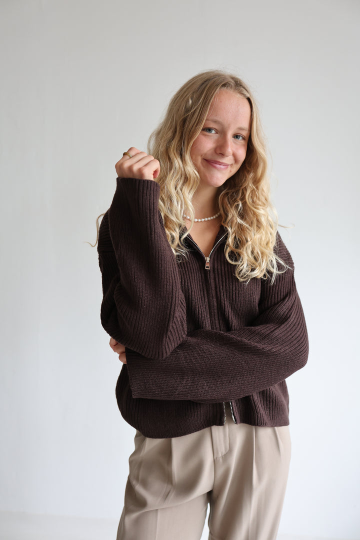 Soft Glow Zip Cardigan