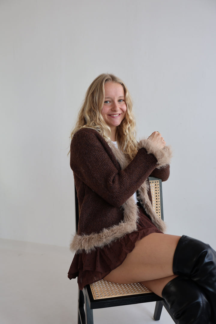 Coco Faux Fur Cardigan