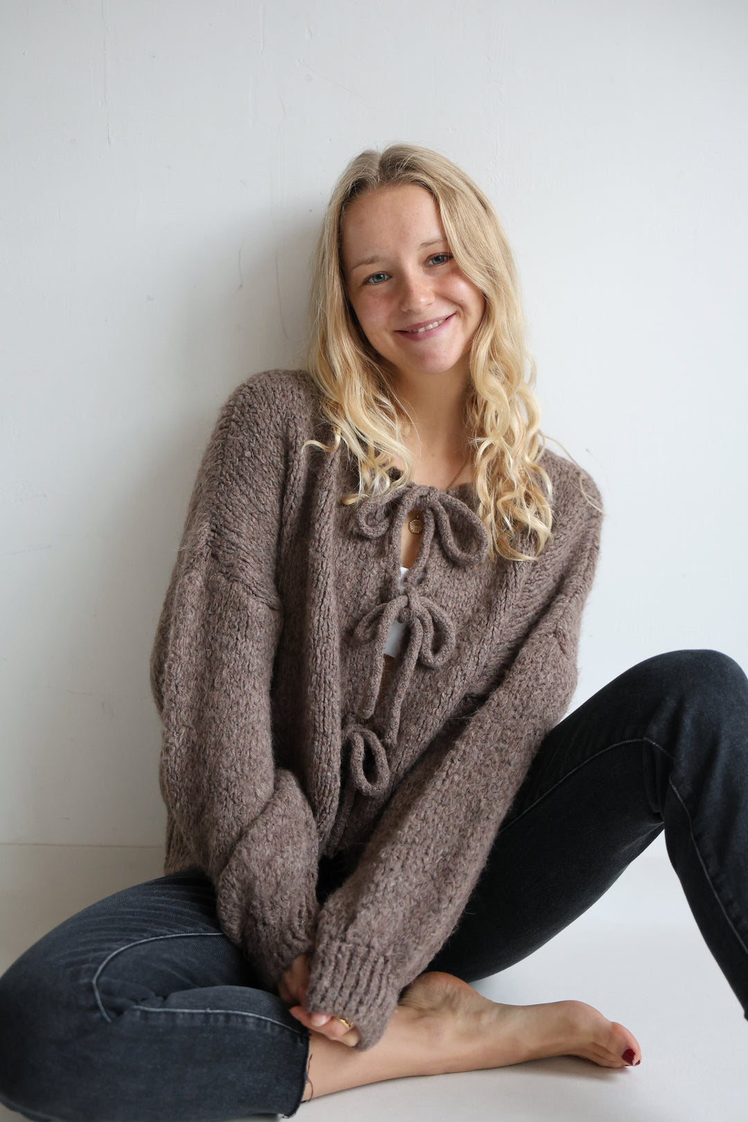 Langarm Cardigan mit Schleifen Lilly
