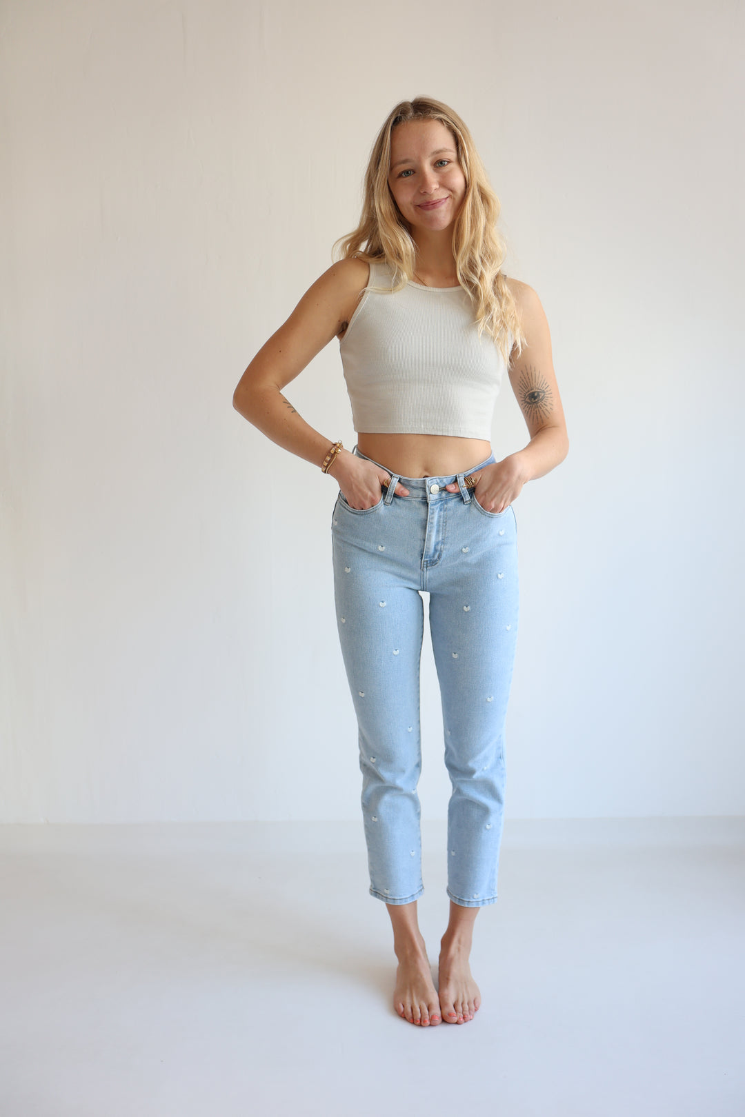 Mom Jeans Little Heartprint