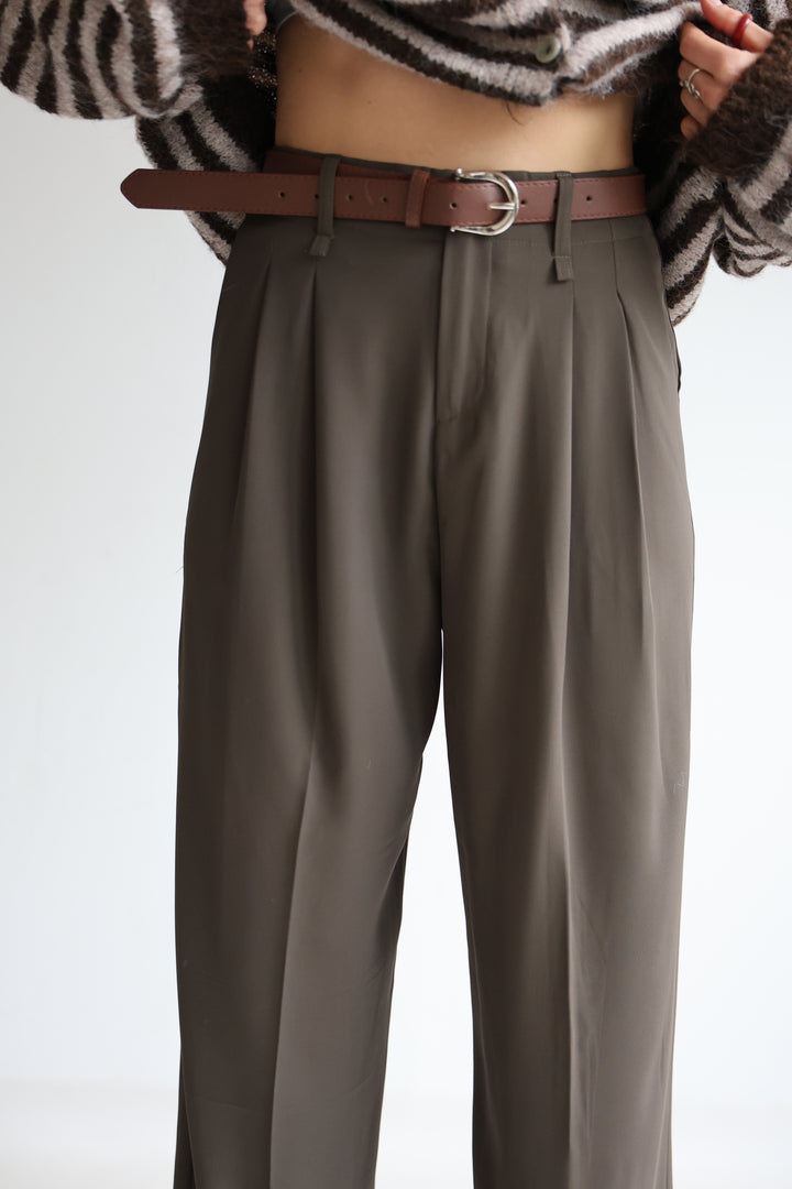 Bundfaltenhose mit Gürtel Anna