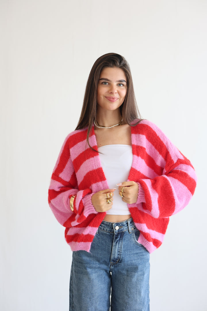 Chunky Striped Cardigan
